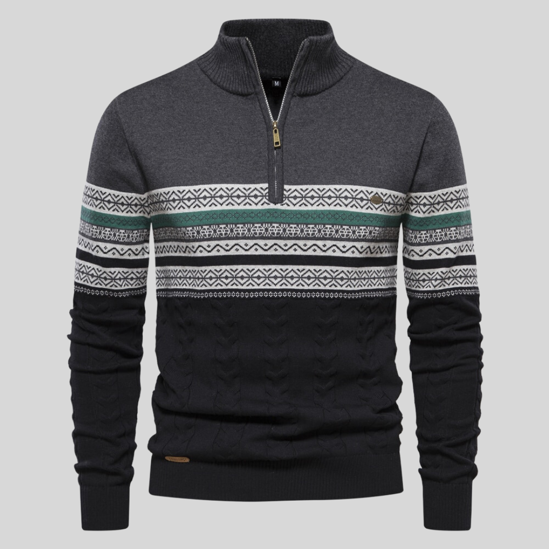 Marlow Cotton Sweater - Dark Grey