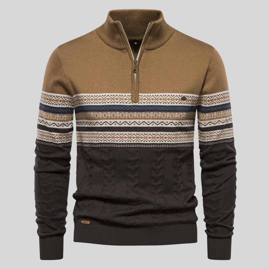 Marlow Cotton Sweater - Khaki