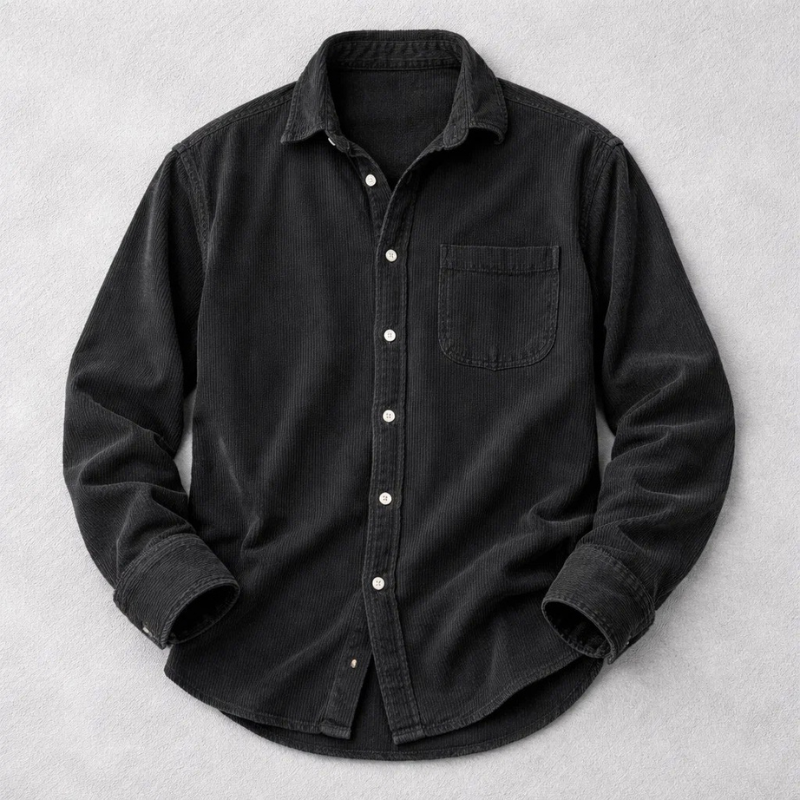 Max Corduroy Shirt - Black