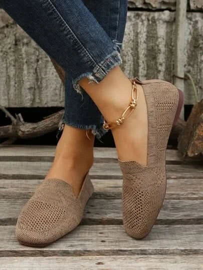 Maya Comfort Fit Shoes - Khaki