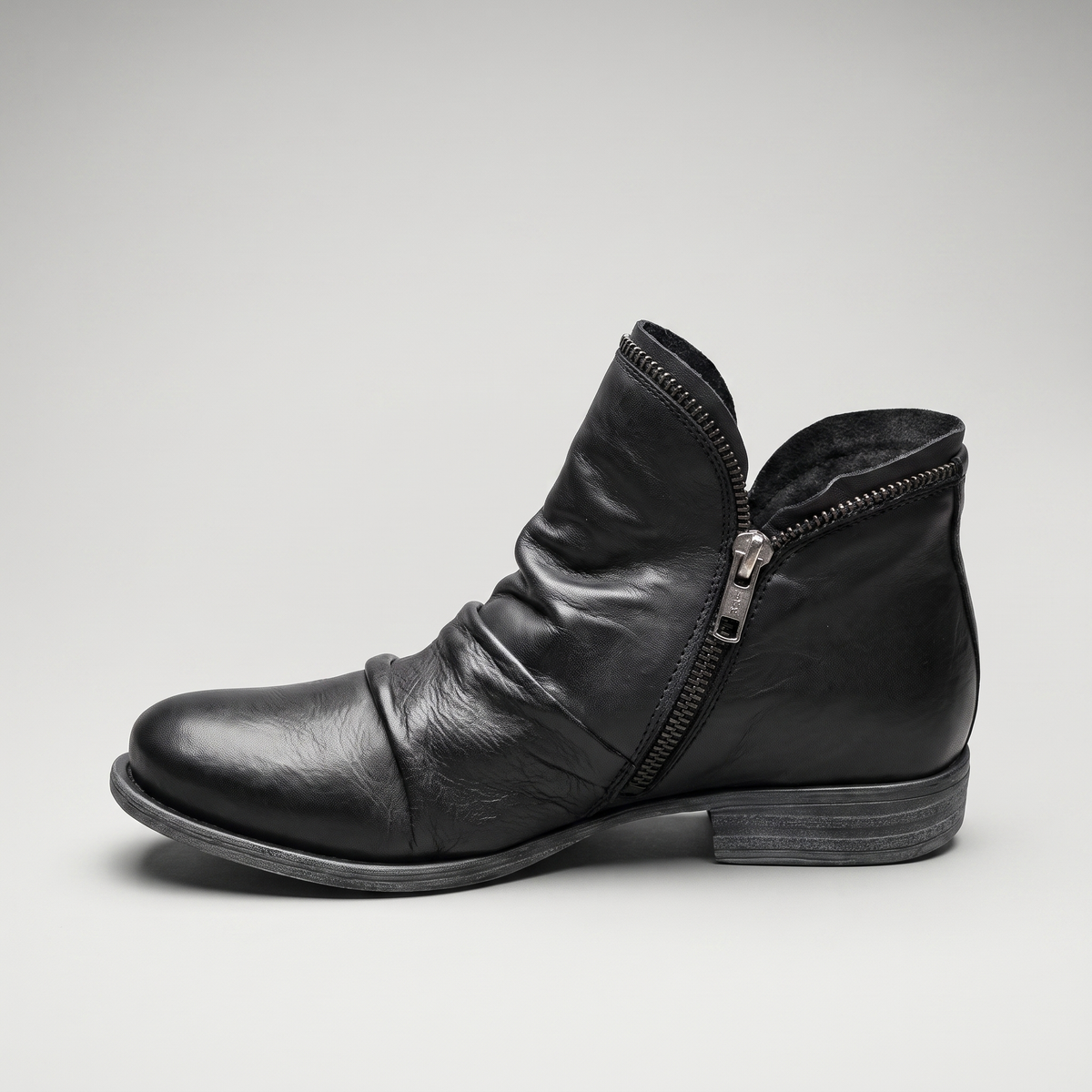 Melinda Leather-Look Boots - Black
