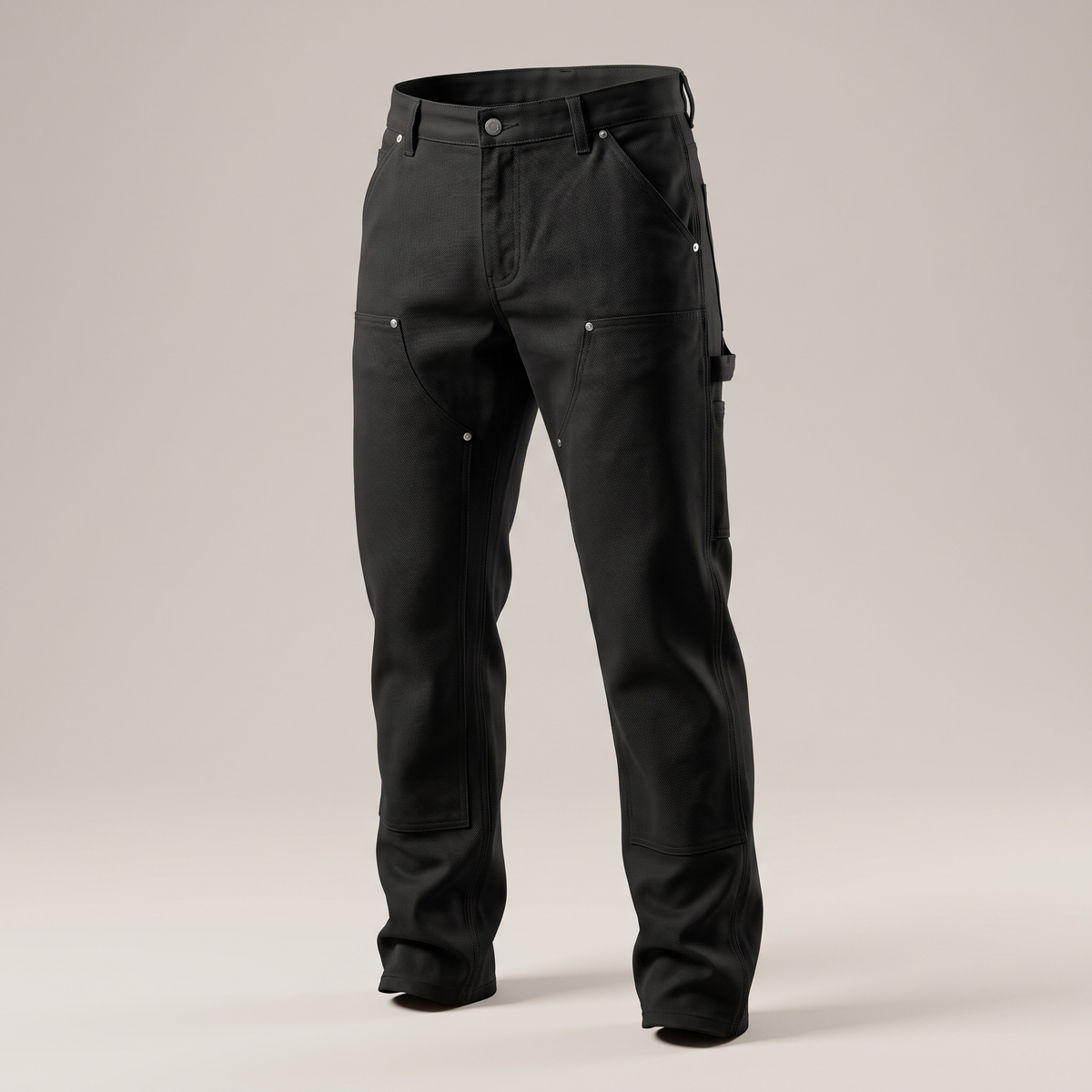 Rugged Workwear Straight-Leg Utility Pants - Black