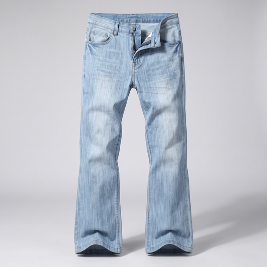Men's Flare Boot Cut Jeans - Light Blue