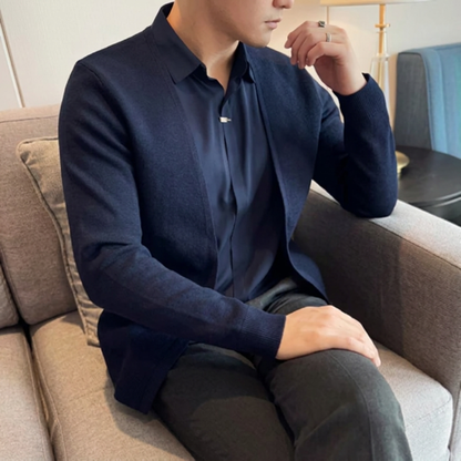 Merriton Layered-Collar Knit Jumper - Royal Blue