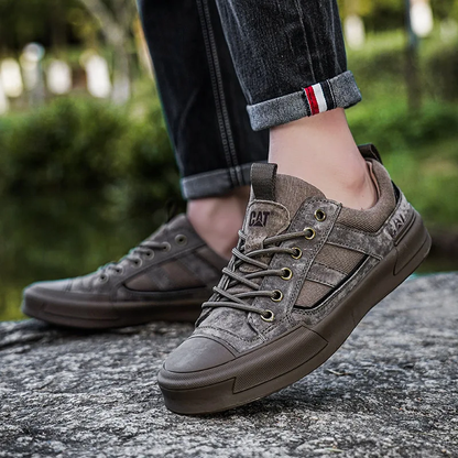Metrostride Leather-Look Trainers