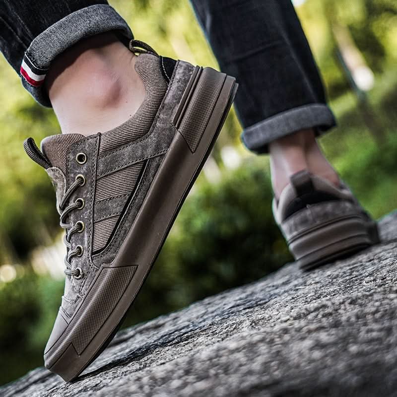 Metrostride Leather-Look Trainers