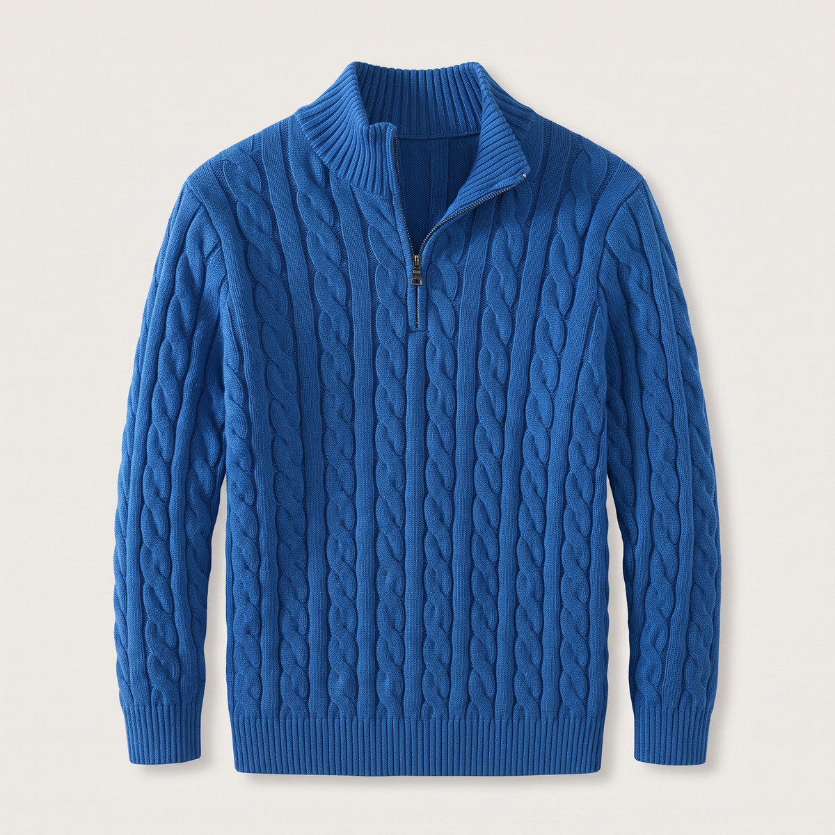 Milano Cotton Knit Sweater - Blue