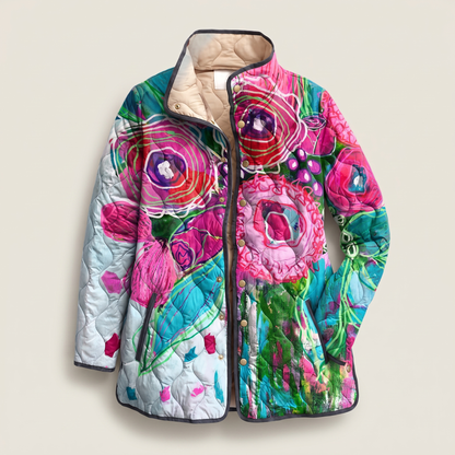 Mira Quilted Jacket - Multicolor Flower