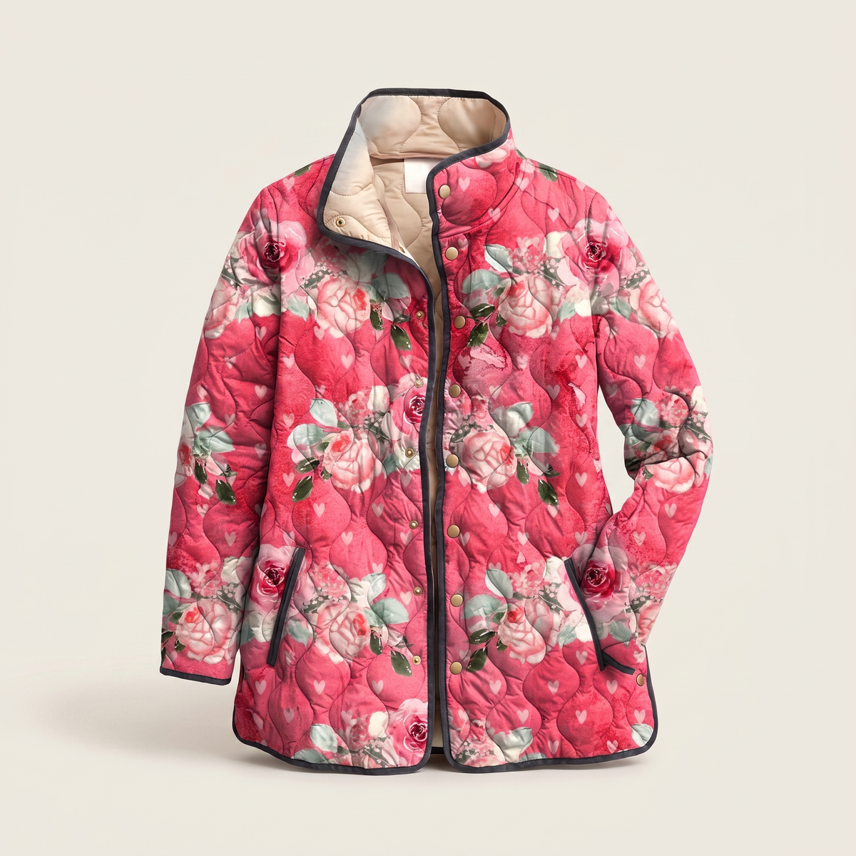 Mira Quilted Jacket - Pink