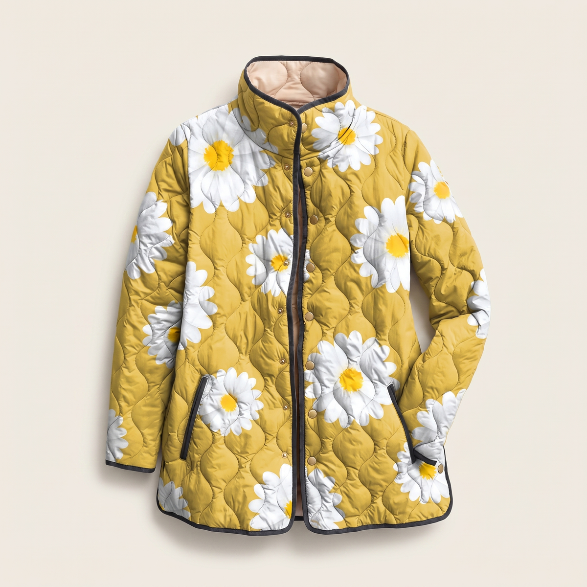 Mira Quilted Jacket - Yellow