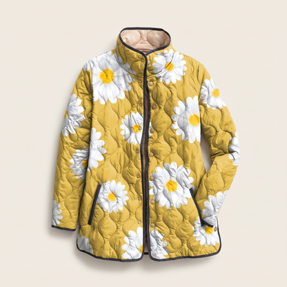 Mira Quilted Jacket - Yellow