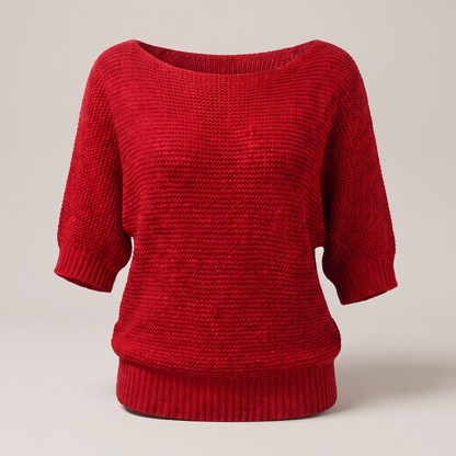 Mireya Cozy Pullover - Red