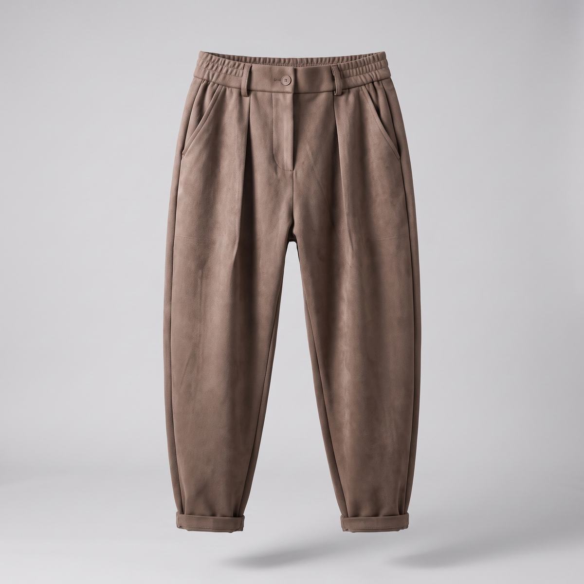 Modern Fit Men’s Trousers - Cream Brown