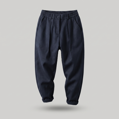 Modern Fit Men’s Trousers - Navy Blue
