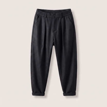 Modern Tailored Jogger Trousers - Black