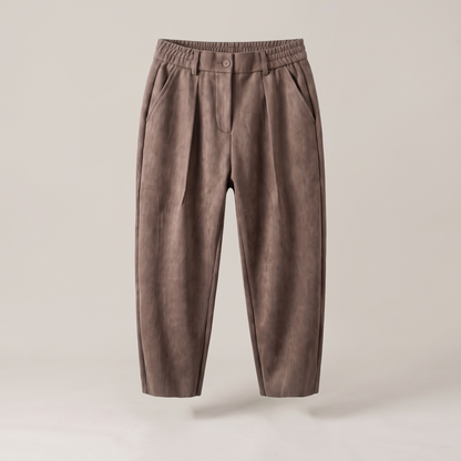 Modern Tailored Jogger Trousers - Brown