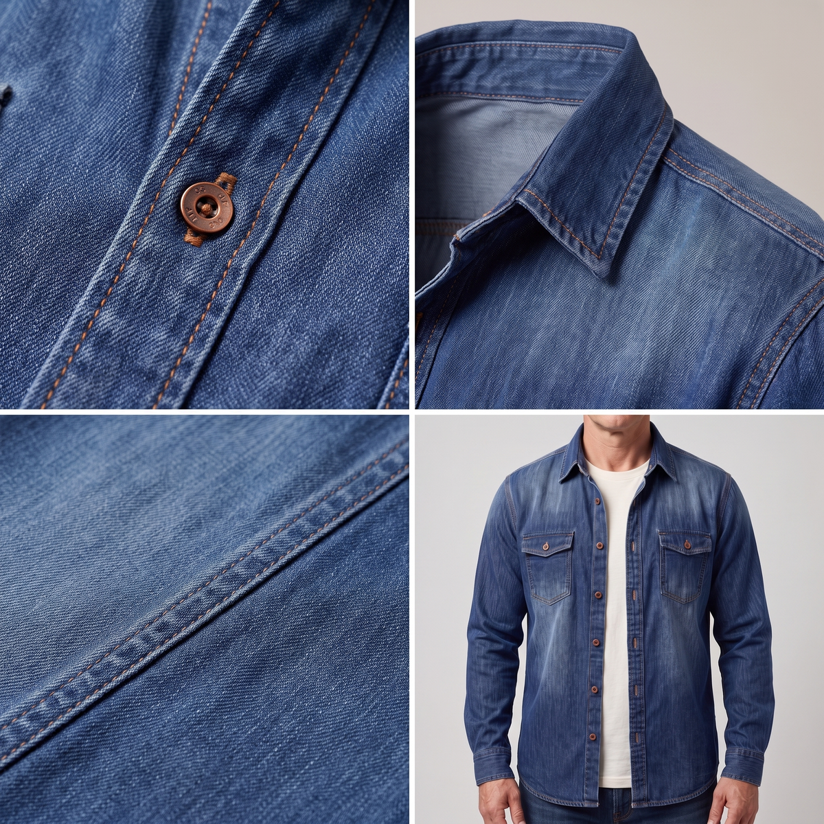 Modern Utility Denim Shirt