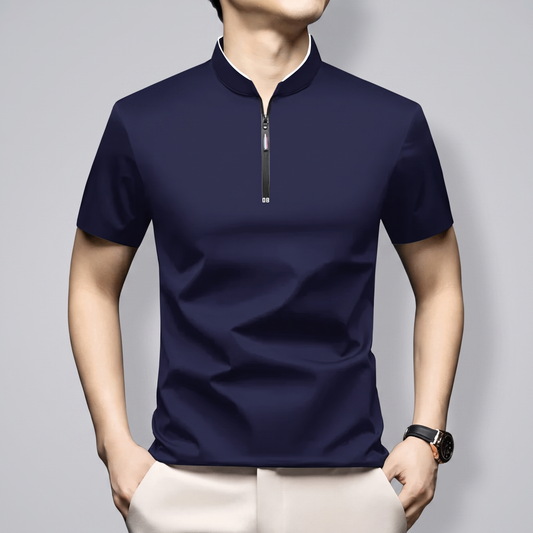 Montague Premium Half-Zip Polo - Navy