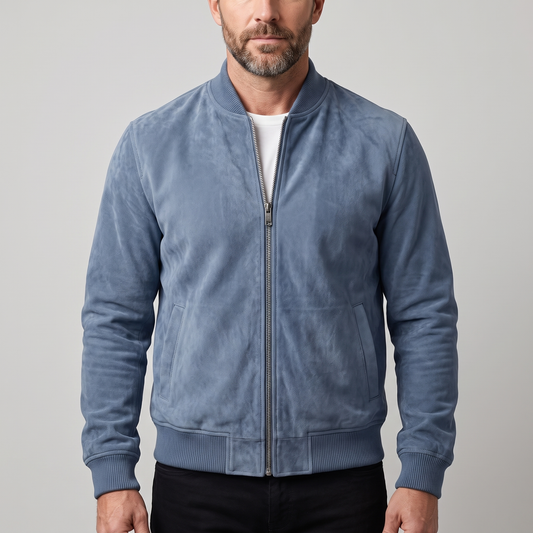 Montclair Suede-Look Bomber Jacket