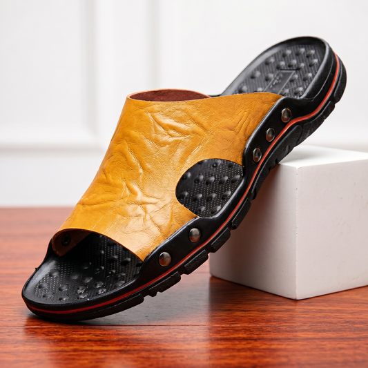 Monterosso Leather-Look Sandals - Yellow