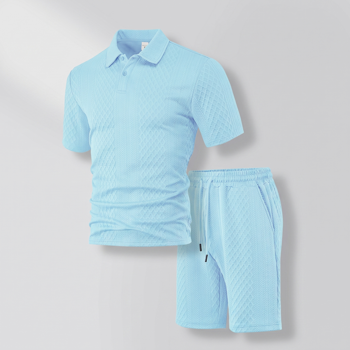 Montford Jacquard Polo Set - Blue