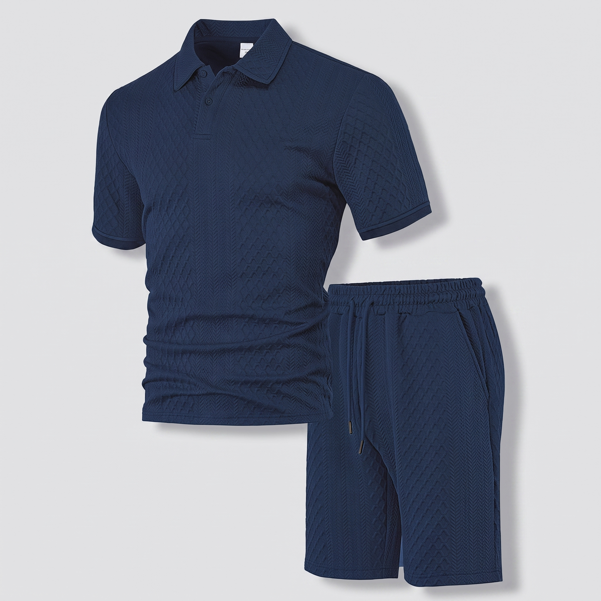 Montford Jacquard Polo Set - Navy Blue