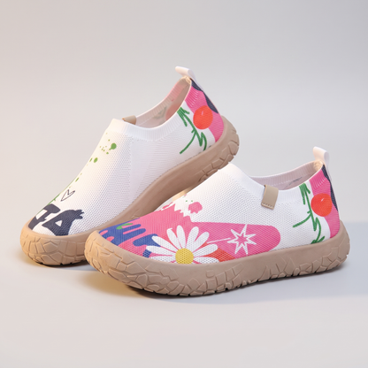Naomi Hand-Painted Comfort Shoes - White