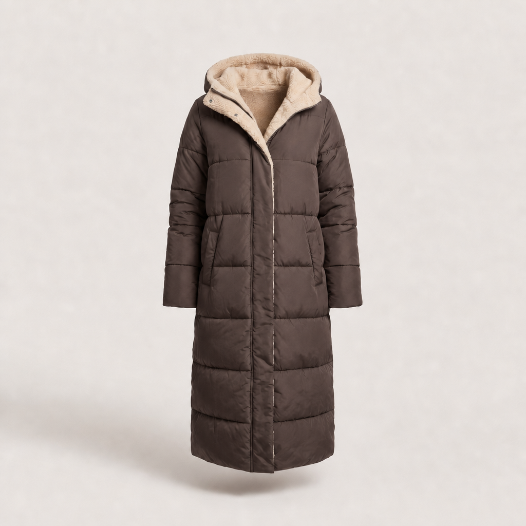 Noa Dual-Face Coat - Brown