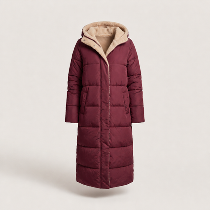 Noa Dual-Face Coat - Wine Red