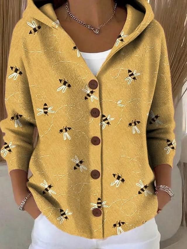Noira Textured Art Cardigan - Bumblebee Yellow