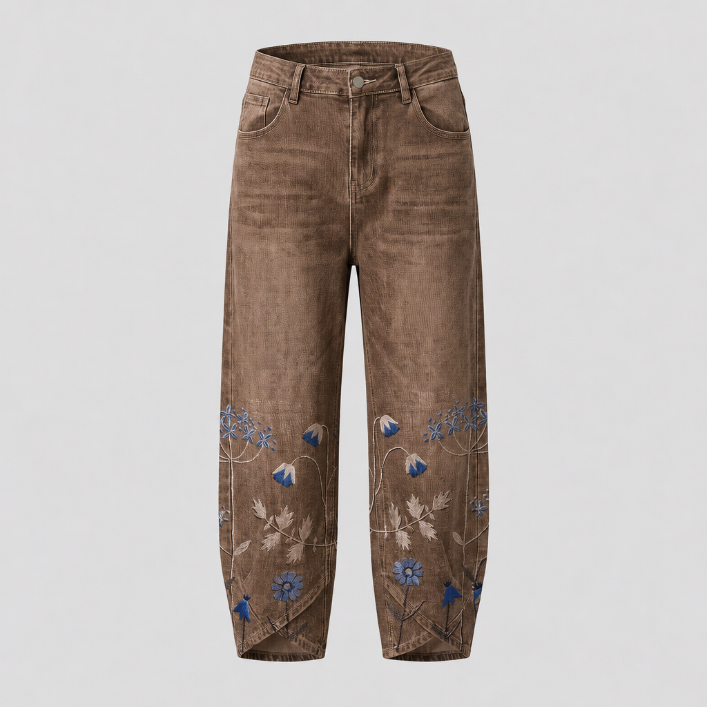 Norabelle Classic Linen Pants - Brown