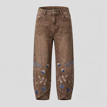 Norabelle Classic Linen Pants - Brown