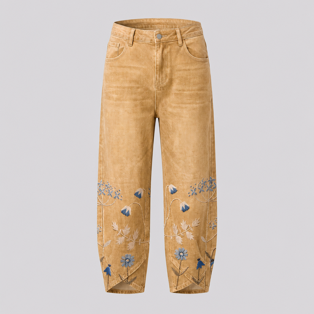 Norabelle Classic Linen Pants - Orange