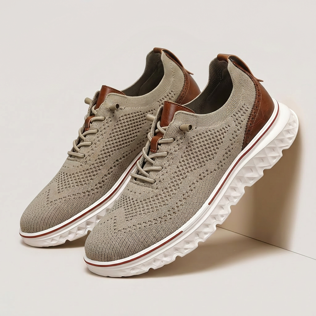 Norbury Cushioned Walking Shoes - Khaki