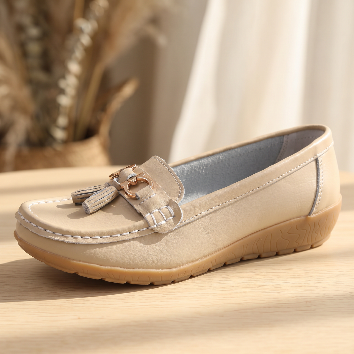 Norleigh Comfort Slip-On Shoes - Beige