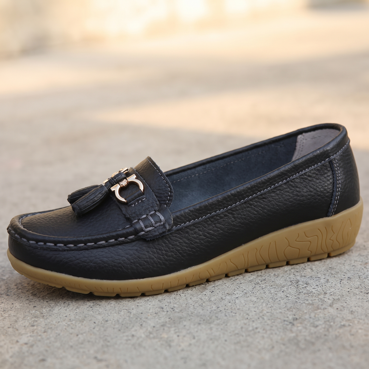 Norleigh Comfort Slip-On Shoes - Black