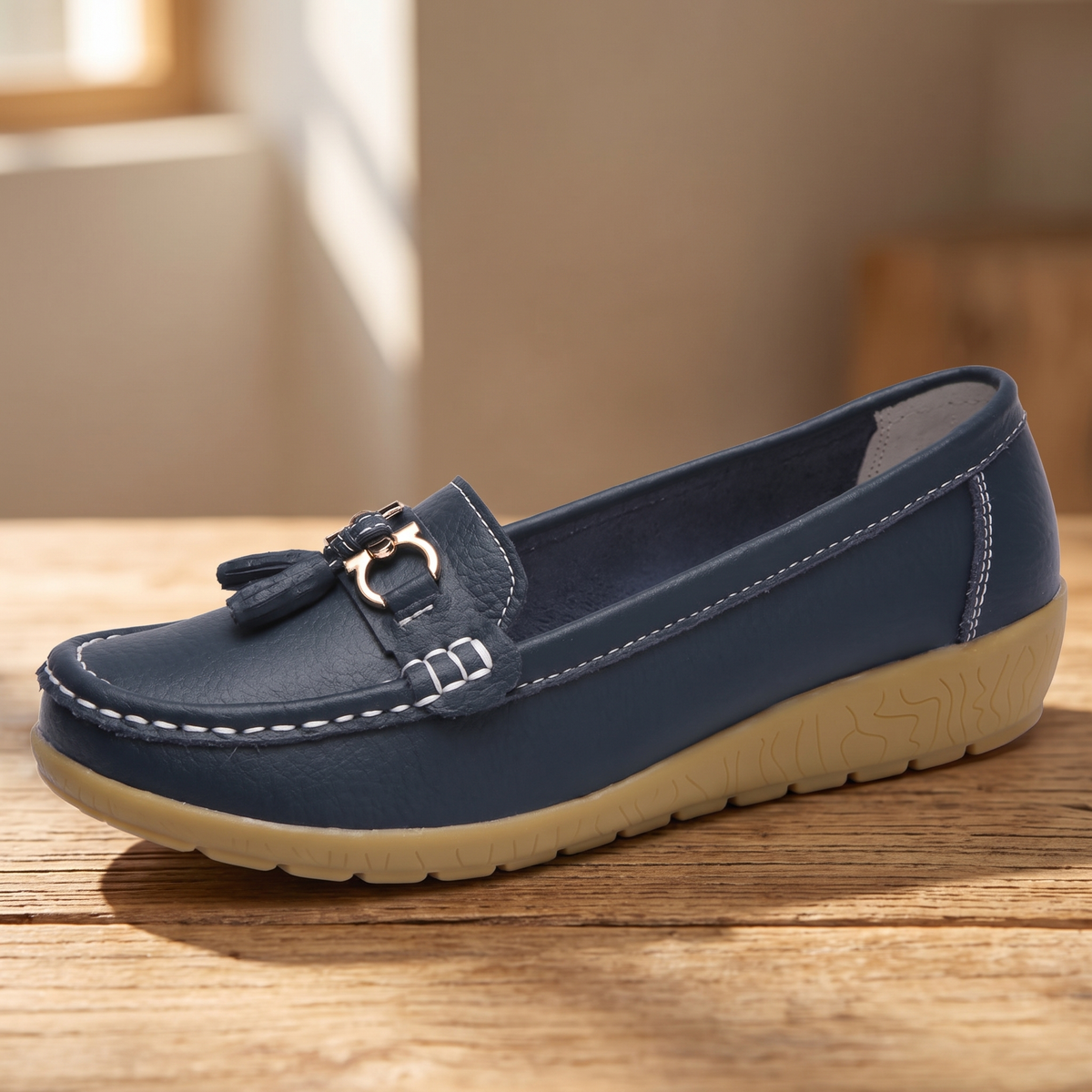 Norleigh Comfort Slip-On Shoes - Dark Blue