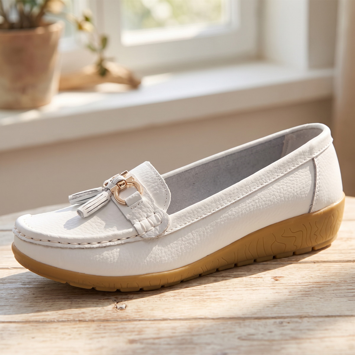 Norleigh Comfort Slip-On Shoes - White