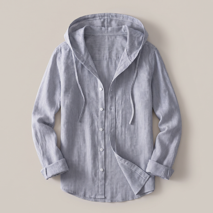 Nova Linen Hoodie - Grey