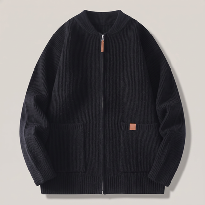 Nova Rib Knit Jacket - Black