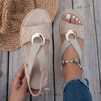 Oakminster Cushioned Support Sandals - Beige