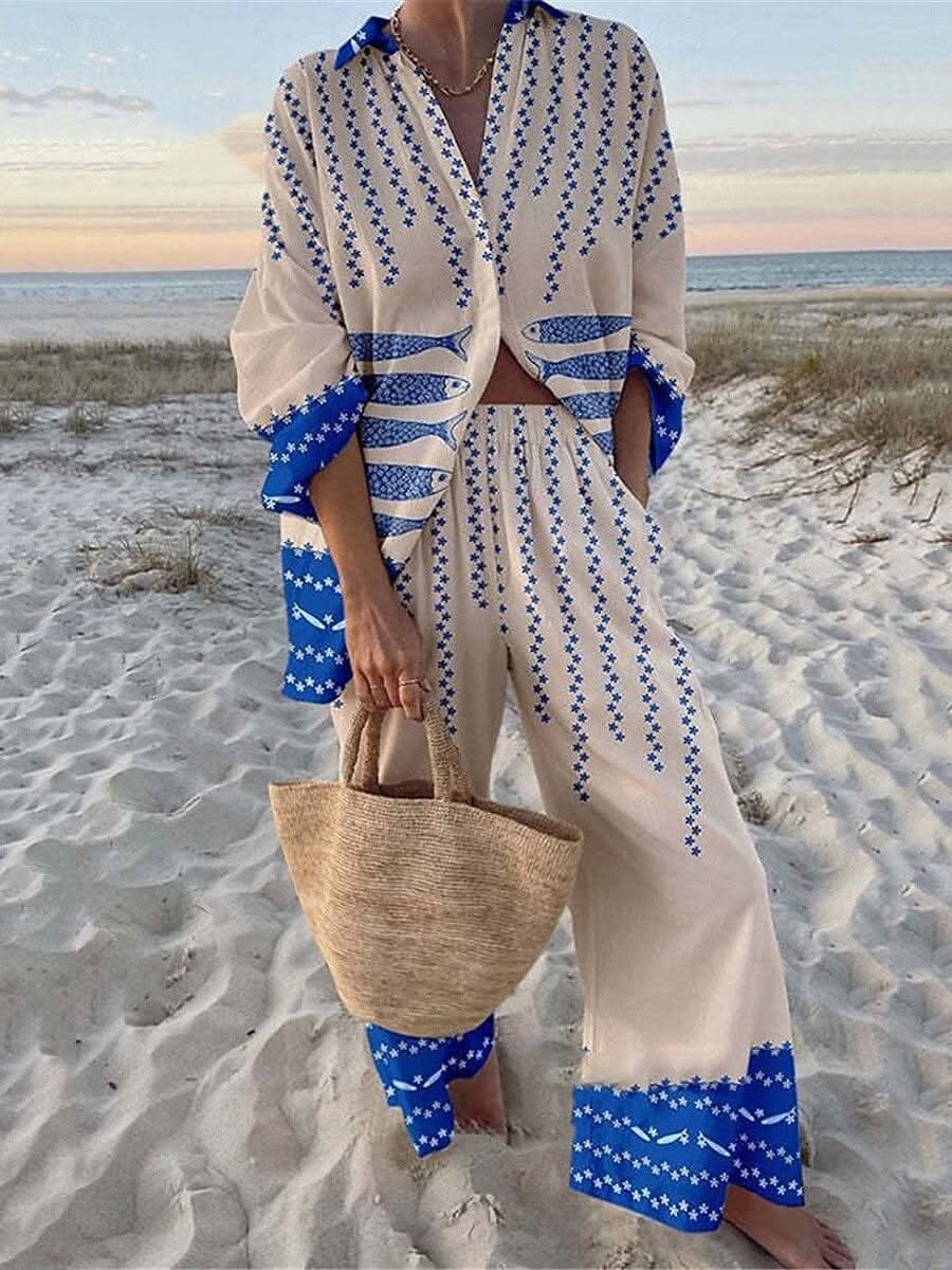 Oceanne Two Piece Set - Blue