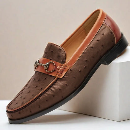 Orvani Leather-Look Loafers - Brown