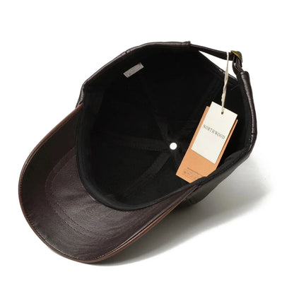 Outlaw Leather-Look Cap