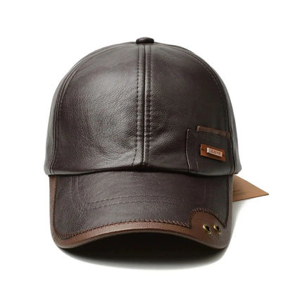 Outlaw Leather-Look Cap