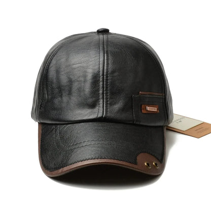 Outlaw Leather-Look Cap