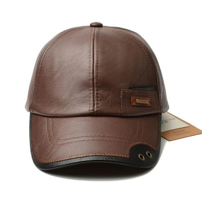 Outlaw Leather-Look Cap