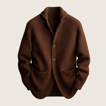 Patch Pocket Knit Blazer - Coffee