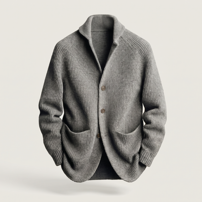 Patch Pocket Knit Blazer - Grey