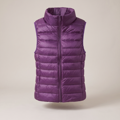 Penelope Weather-Ready Puffer Vest - Purple